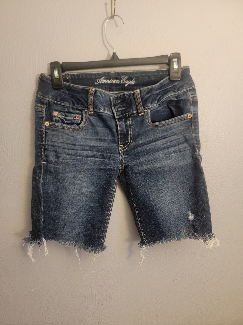 American Eagle Outfitters Dark Blue Button-Fly Jeans